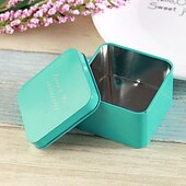 economico Scatole di caramelle di nozze-Personalized cuboide Favor Tin - set di 12 (piu colori)