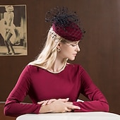 preiswerte Faszinationen-100% Wolle Kentucky Derby-Hut / Kopfbedeckung mit Schleife 1pc Normal / Freizeitskleidung Kopfschmuck