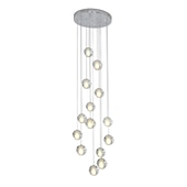 billiga Klusterdesign-40 cm ljuskrona metall klot taklampa led galvaniserad konstnärlig modern 90-240v