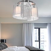 levne Zapuštěné držáky a částečně zapuštěné držáky-1-light 35 (14 ") mini styl zapuštěná světla kovová tkanina chrom moderní moderní 110v / 110-120v / 220-240v / e26 / e27