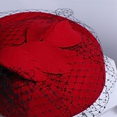 Χαμηλού Κόστους Καπέλα Γιορτής-100% Μαλλί Καπέλο Ντέρμπι / Καπέλα με Φιόγκος 1 τεμ Causal / Καθημερινά Ρούχα Ακουστικό