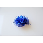 preiswerte Fascinator-Fascinators Kopfbedeckung Feder Netz Hochzeit Teeparty Pferderennen Damen Tag Cocktail Vintage Stil Elegant mit floralen Kopfschmuck Kopfbedeckung um zu beeindrucken Rennrenntag Kleid