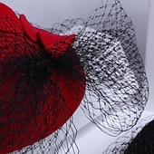 Χαμηλού Κόστους Καπέλα Γιορτής-100% Μαλλί Καπέλο Ντέρμπι / Καπέλα με Φιόγκος 1 τεμ Causal / Καθημερινά Ρούχα Ακουστικό