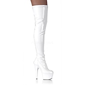 cheap Platform Boots-Women&#039;s Black Patent Leather Over-the-Knee Platform Boots - High Heels, Sexy Clubwear, Party Shoes