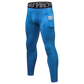 cheap Men&#039;s Shorts, Tights &amp; Pants-Men&#039;s Compression Pants Running Tights Leggings with Phone Pocket Base Layer Athletic Winter Spandex Breathable Quick Dry Sweat wicking Power Flex Fitness Gym Workout Running Skinny Sportswear