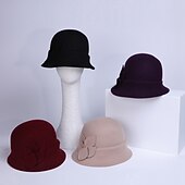 cheap Party Hats-Wool Hats with Pure Color 1pc Casual Headpiece