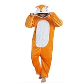 cheap Animal Costume-Kigurumi Pajamas Fancy Costume Onesie Costume Animal Cartoon Red Fox Warm Funny Costume Comfy Adults' Unisex Men and Women Christmas Halloween Carnival Party Performance Homewear Dress Up