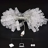 economico Striscie luci USB-elegante festa di ricevimento di nozze luci a led per foto a catena da 4 m con 40 clip per foto 40 led per decorazioni da parete per camera da letto del dormitorio decorazioni per matrimoni