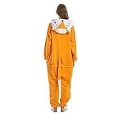 cheap Animal Costume-Kigurumi Pajamas Fancy Costume Onesie Costume Animal Cartoon Red Fox Warm Funny Costume Comfy Adults' Unisex Men and Women Christmas Halloween Carnival Party Performance Homewear Dress Up