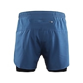 cheap Mens Active Shorts-Arsuxeo Men&#039;s Running Shorts Gym Shorts Yoga Shorts Drawstring 2 in 1 Split Zipper Pocket Base Layer Outdoor Athletic Summer Spandex Quick Dry Lightweight Reflective Strips Yoga Gym Workout Marathon