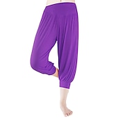 cheap Wide Leg &amp; High Waisted-Women&#039;s Harem Pants Quick Dry Lightweight High Waist Yoga Zumba Fitness Gym Workout Bloomers Capri Pants Fashion White Black Green Modal Plus Size Sports Activewear High Elasticity Loose / Royal Blue