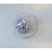 cheap Fascinators-White Wedding Fascinator Tulle Beaded Organza Fascinators Hats Headwear Clip Vintage Elegant with  Feathers Fur Flower 1 Piece Kentucky Horse Race Tea Party Ladies Day Headpiece