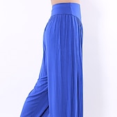 cheap Wide Leg &amp; High Waisted-Women&#039;s Harem Pants Quick Dry Lightweight High Waist Yoga Zumba Fitness Gym Workout Bloomers Capri Pants Fashion White Black Green Modal Plus Size Sports Activewear High Elasticity Loose / Royal Blue
