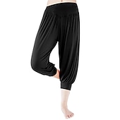 cheap Wide Leg &amp; High Waisted-Women&#039;s Harem Pants Quick Dry Lightweight High Waist Yoga Zumba Fitness Gym Workout Bloomers Capri Pants Fashion White Black Green Modal Plus Size Sports Activewear High Elasticity Loose / Royal Blue