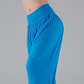 cheap Wide Leg &amp; High Waisted-Women&#039;s Harem Pants Quick Dry Lightweight High Waist Yoga Zumba Fitness Gym Workout Bloomers Capri Pants Fashion White Black Green Modal Plus Size Sports Activewear High Elasticity Loose / Royal Blue
