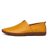 billiga Slip-ons och loafers till herrar-slip-on loafers i läder för män, avslappnade körskor med handsydd sula - bekväma och mångsidiga skor för vardagsbruk