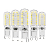 cheap LED Bi-pin Lights-5pcs 10pcs G9 LED Bi-pin Lights 6W 450-550lm 22 LED Beads SMD 2835 T Bulb Shape Dimmable Warm White Cold White 220-240V 110-130V RoHS for Chandeliers Accent Lights Under Cabinet Puck Light