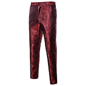 cheap Chinos-Men&#039;s Trousers Chinos Jogger Pants Geometric Full Length Party Daily Casual Formal Black Wine Micro-elastic
