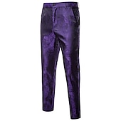 cheap Chinos-Men&#039;s Trousers Chinos Jogger Pants Geometric Full Length Party Daily Casual Formal Black Wine Micro-elastic