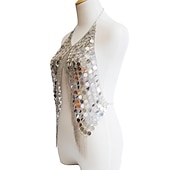 billige Trendy smykker-Kroppskjede / Magekjede Mote metallic Dame Kroppsmykker Til Fest &amp; Aften Gave Legering Sølv Gull