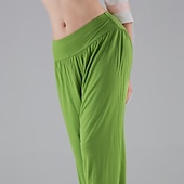 cheap Wide Leg &amp; High Waisted-Women&#039;s Harem Pants Quick Dry Lightweight High Waist Yoga Zumba Fitness Gym Workout Bloomers Capri Pants Fashion White Black Green Modal Plus Size Sports Activewear High Elasticity Loose / Royal Blue