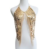 billige Trendy smykker-Kroppskjede / Magekjede Mote metallic Dame Kroppsmykker Til Fest &amp; Aften Gave Legering Sølv Gull