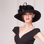 economico Cappelli da Festa-Cappelli di lana con fiore 1PC casual Kentucky corsa di cavalli copricapo Melbourne Cup cappelli copricapo per impressionare Dress Day