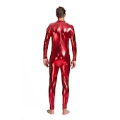 levne Lesklé kostýmy-Zentai obleky Cosplay kostým Bodýčko Karnevalový kostým Oblek na celé tělo Pánské Pohlaví Sexy kostým Jednobarevné Spandex Latex Kostým pro Vánoce předvečer Všech svatých Karneval Dospělé