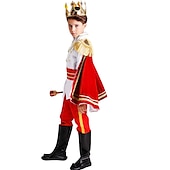 cheap Boys&#039; Costumes-Prince Charming Coat Pants Outfits Boys Movie Cosplay Classic &amp; Timeless Elegant &amp; Luxurious Blue White Coat Pants Belt Halloween Carnival Masquerade / Tiaras / Tiaras World Book Day Costumes
