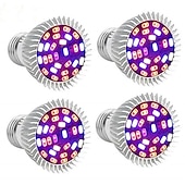 ieftine Spoturi LED-4 buc. bec cu led cu spectru complet e26 e27 gu10 e14 28 led-uri pentru plante hidroponice pentru seră plante organice de interior ac85-265v