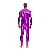 levne Lesklé kostýmy-Zentai obleky Cosplay kostým Bodýčko Karnevalový kostým Oblek na celé tělo Pánské Pohlaví Sexy kostým Jednobarevné Spandex Latex Kostým pro Vánoce předvečer Všech svatých Karneval Dospělé