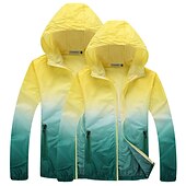 cheap Outdoor Jackets-Men&#039;s Women&#039;s Hiking Jacket Hiking Skin Jacket Hiking Windbreaker Summer Outdoor Waterproof UV Sun Protection Sunscreen Windproof Hoodie Ultraviolet Resistant Jacket Raincoat Camping / Hiking Fishing