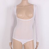abordables Tenues de danse du ventre-Danse du ventre Collant / Combinaison Ruché Femme Entraînement Utilisation Manches Longues Tulle