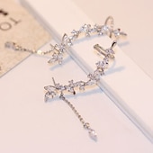 economico Orecchini-Per donna Zircone cubico Polsini Arrampicatori dell&#039;orecchio Di tendenza Argento placcato Orecchini Gioielli Argento Per Feste Matrimonio 1 pc