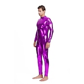 levne Lesklé kostýmy-Zentai obleky Cosplay kostým Bodýčko Karnevalový kostým Oblek na celé tělo Pánské Pohlaví Sexy kostým Jednobarevné Spandex Latex Kostým pro Vánoce předvečer Všech svatých Karneval Dospělé