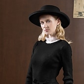 お買い得  パーティーハット-ウール100％ ケンタッキーダービーハット / 帽子 ととも​​に ソリッド 1個 カジュアル / デイリーウェア かぶと