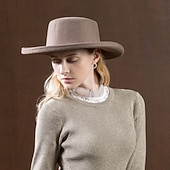 お買い得  パーティーハット-ウール100％ ケンタッキーダービーハット / 帽子 ととも​​に ソリッド 1個 カジュアル / デイリーウェア かぶと