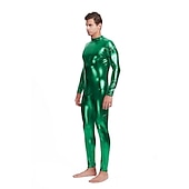 levne Lesklé kostýmy-Zentai obleky Cosplay kostým Bodýčko Karnevalový kostým Oblek na celé tělo Pánské Pohlaví Sexy kostým Jednobarevné Spandex Latex Kostým pro Vánoce předvečer Všech svatých Karneval Dospělé