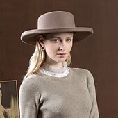 お買い得  パーティーハット-ウール100％ ケンタッキーダービーハット / 帽子 ととも​​に ソリッド 1個 カジュアル / デイリーウェア かぶと