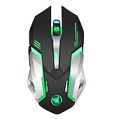 お買い得  マウス-hxsj m10 2.4ghzワイヤレスゲーミングマウス2400dpi内蔵バッテリー充電式7色バックライトブリージングコンフォートゲーマーマウス