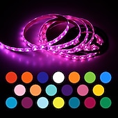 economico Controllo a distanza-ZDM® mt 4x5 Set luci Strisce luminose RGB 600 LED SMD5050 10mm 1 telecomando da 44Keys 1Impostare la staffa di montaggio 1 set Colori primari Natale Capodanno Accorciabile Feste Auto-adesivo 12 V
