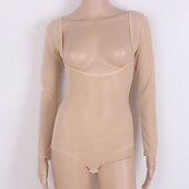 abordables Tenues de danse du ventre-Danse du ventre Collant / Combinaison Ruché Femme Entraînement Utilisation Manches Longues Tulle