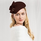 abordables Fascinateurs-100% Laine Kentucky Derby Hat / Coiffure avec Noeud 1pc Décontracté / Usage quotidien Casque