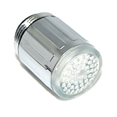 preiswerte Armaturendüsen-an Deck montierter LED-Wasserhahn, ein Grad-ABS-Kunststoff-Wasserhahn-Körpermaterial, helles, buntes, wechselndes Glühen, Duschkopf, Küchenarmatur, Belüfter