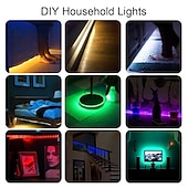 cheap USB Strip Lights-App Intelligent Control Bluetooth Mesh Smart Led Lights Strip 1M 2M 3M 4M 5M 5050 RGB SMD 30 LEDs Per Meters with IR 24 Key Controller USB Port DC5V
