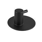 cheap Robe Hooks-Adhesive Hooks Heavy Duty Wall Hooks 4 Packs Removable Matte Black Durable 304 Stainless Steel Wall Hangers, Waterproof Rustproof Oil Proof for Kitchen, Bathrooms, Doors, Office, Closet