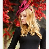 billige Fascinatorer-Kentucky Derby-hatt / Hodeplagg med Sateng Sløyfeknute 1 stk Avslappet / Melbourne Cup Hodeplagg