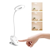 abordables Lampes de lecture-anneau led clip sur livre lecture lampe de lit lampe rechargeable portable lecture 2w légèreté réglable flexible 360 ° usb pour ordinateur miroir de maquillage