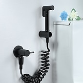 cheap Bidet Faucets-Single hole Bidet BlackToilet Handheld bidet Sprayer Self-Cleaning Contemporary
