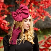 billige Fascinatorer-Kentucky Derby-hatt / Hodeplagg med Sateng Sløyfeknute 1 stk Avslappet / Melbourne Cup Hodeplagg